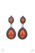 Load image into Gallery viewer, Carefree Clairvoyance - Orange Clip-On Earrings