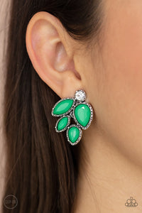Fancy Foliage - Green Earrings