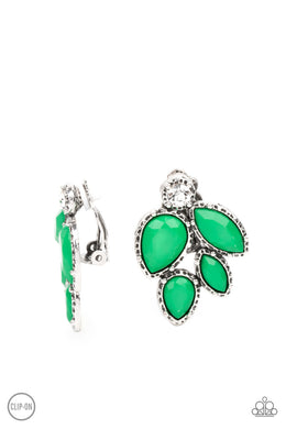 Fancy Foliage - Green Earrings