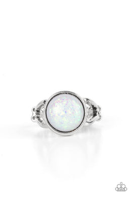 Glitter Grove - White Dainty Ring