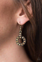 Load image into Gallery viewer, Midnight Ball - Brass Earrings