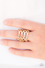 Load image into Gallery viewer, Trapped In Shimmer - Gold Ring
