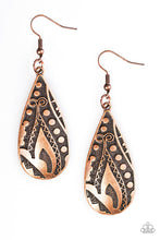 Load image into Gallery viewer, Token Texture - Copper Earrings