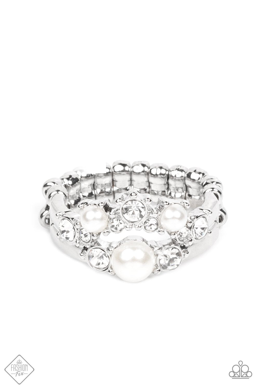 A-List Ambience - White Dainty Ring