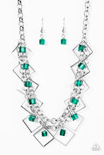 Load image into Gallery viewer, GEO Down In History - Green Necklace