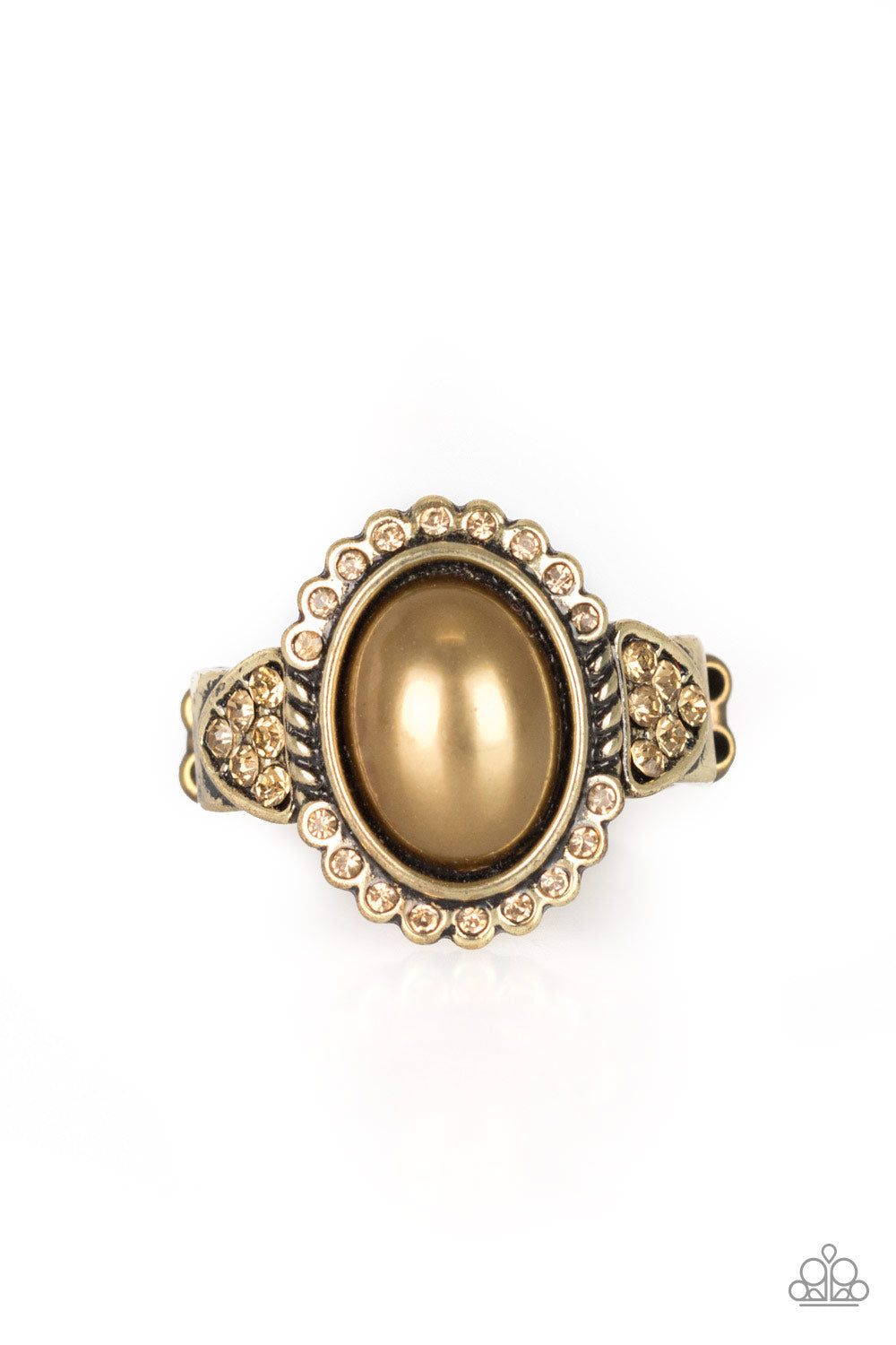 Pearl Party - Brass Dainty Ring
