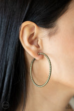 Load image into Gallery viewer, Subtly Sassy - Brass Clip-On Hoop Earrings