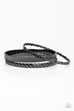 Load image into Gallery viewer, Retro Radiance - Black Gunmetal Set of Bracelets