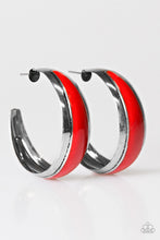 Load image into Gallery viewer, Gypsy Rumba - Red Hoop Earrings