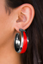 Load image into Gallery viewer, Gypsy Rumba - Red Hoop Earrings