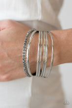 Load image into Gallery viewer, Gorgeous In Glitter - Silver Set of Bracelets