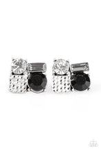 Load image into Gallery viewer, Mixing Business With Sparkle - Black Post Earrings