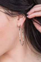 Load image into Gallery viewer, Industrial Edge - Silver Hoop Earrings