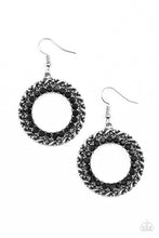 Load image into Gallery viewer, Grunge and Glitter - Black Earrings