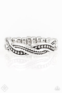 Texture Tango - Silver Dainty Ring