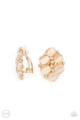 Row, Row, Row Your YACHT - Gold Clip-On Earrings