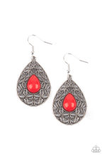 Load image into Gallery viewer, Fanciful Droplets - Red Earrings