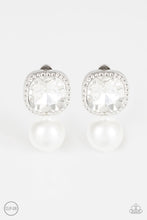 Load image into Gallery viewer, Gatsby Gleam - White Clip-On Earrings