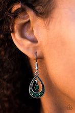 Load image into Gallery viewer, Downtown Princess - Green Earrings