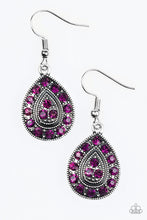 Load image into Gallery viewer, Storming Shimmer - Purple Earrings