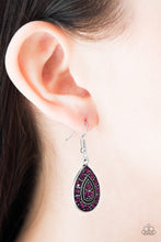 Load image into Gallery viewer, Storming Shimmer - Purple Earrings