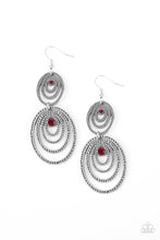 Load image into Gallery viewer, Cosmic Twirl - Red Earrings