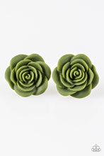 Load image into Gallery viewer, Raving About Roses - Green Post Earrings
