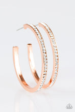 Load image into Gallery viewer, Celebrity Sparkle - Copper Hoop Earrings