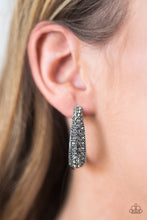 Load image into Gallery viewer, Glitter Jam - Silver Hoop Earrings