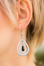 Load image into Gallery viewer, Tranquil Teardrops - Black Earrings