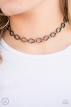 Load image into Gallery viewer, Fashionably Fearless - Black Gunmetal Choker Necklace