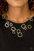 Load image into Gallery viewer, GEO-ing Strong - Brass Necklace