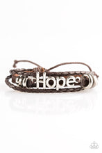 Load image into Gallery viewer, Hope For The Best - Brown Bracelet