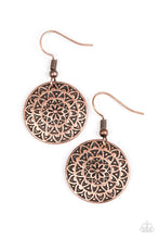 Load image into Gallery viewer, Sunflower Shimmer - Copper Earrings