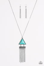 Load image into Gallery viewer, Point Of The Mountain - Blue Necklace