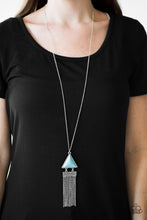 Load image into Gallery viewer, Point Of The Mountain - Blue Necklace