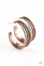 Load image into Gallery viewer, A Wild Ride - Copper Hoop Earrings
