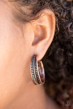 Load image into Gallery viewer, A Wild Ride - Copper Hoop Earrings