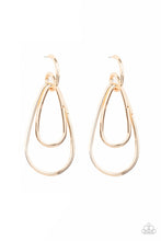 Load image into Gallery viewer, Droppin Drama - Gold Hoop Earrings