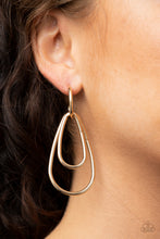 Load image into Gallery viewer, Droppin Drama - Gold Hoop Earrings