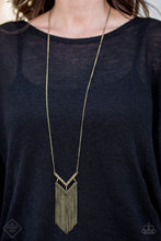 Load image into Gallery viewer, Alpha Glam - Brass Necklace