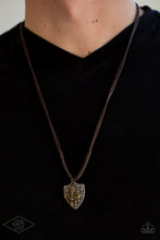 Load image into Gallery viewer, Shielded Simplicity - Brass Necklace