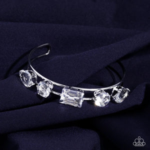 Uniquely Untapped - White Cuff Bracelet