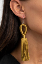 Load image into Gallery viewer, Tassels and Tiaras - Green Earrings