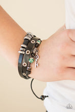 Load image into Gallery viewer, Time Works WANDERS - Black Bracelet
