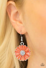 Load image into Gallery viewer, Distracted By Daisies - Orange Earrings
