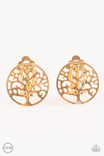 Load image into Gallery viewer, Royal TREE-tment - Gold Clip-On Earrings