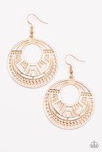 Load image into Gallery viewer, Modernly Mayan - Gold Earrings