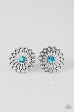 Load image into Gallery viewer, Floral Fleek - Blue Post Earrings