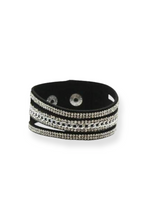 Load image into Gallery viewer, Rollin In Rhinestones - Black Bracelet